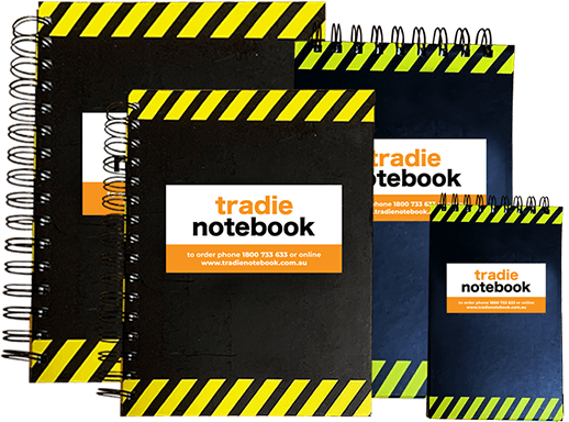 Tradie notebook paper deals made from stone